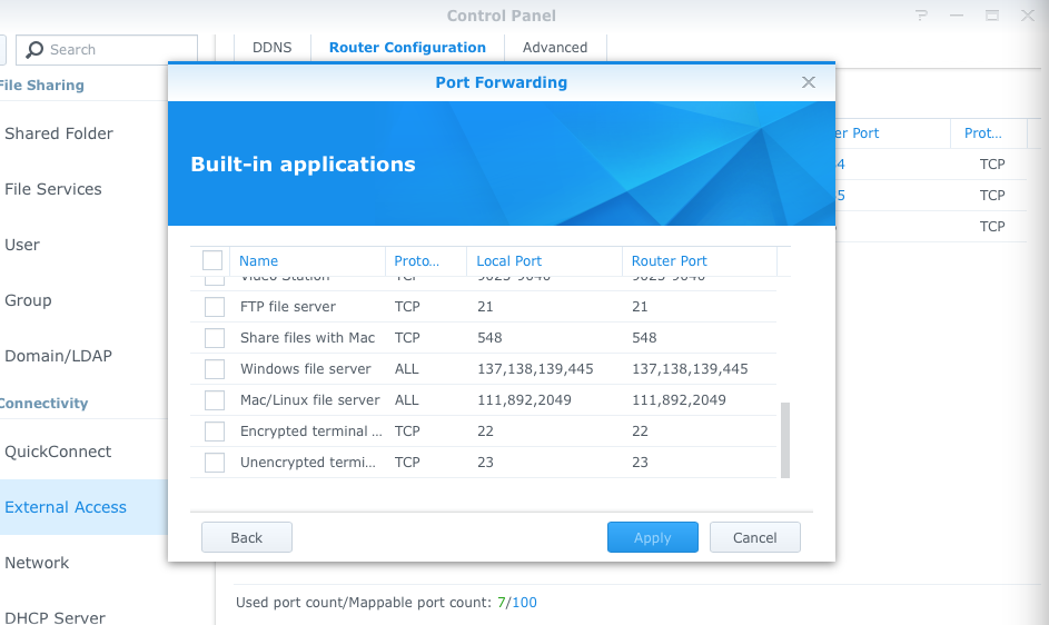 Port Forward Synology Router